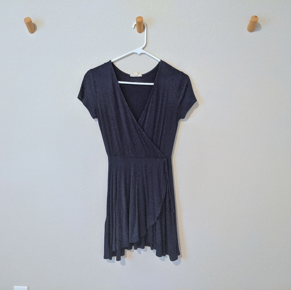 Navy Wrap Summer Dress